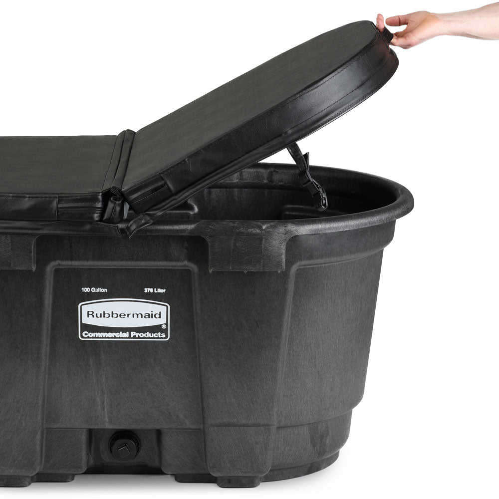 Insulated Cover for Rubbermaid Stock Tank Cold Plunges 150 Gallon Rubbermaid Cover